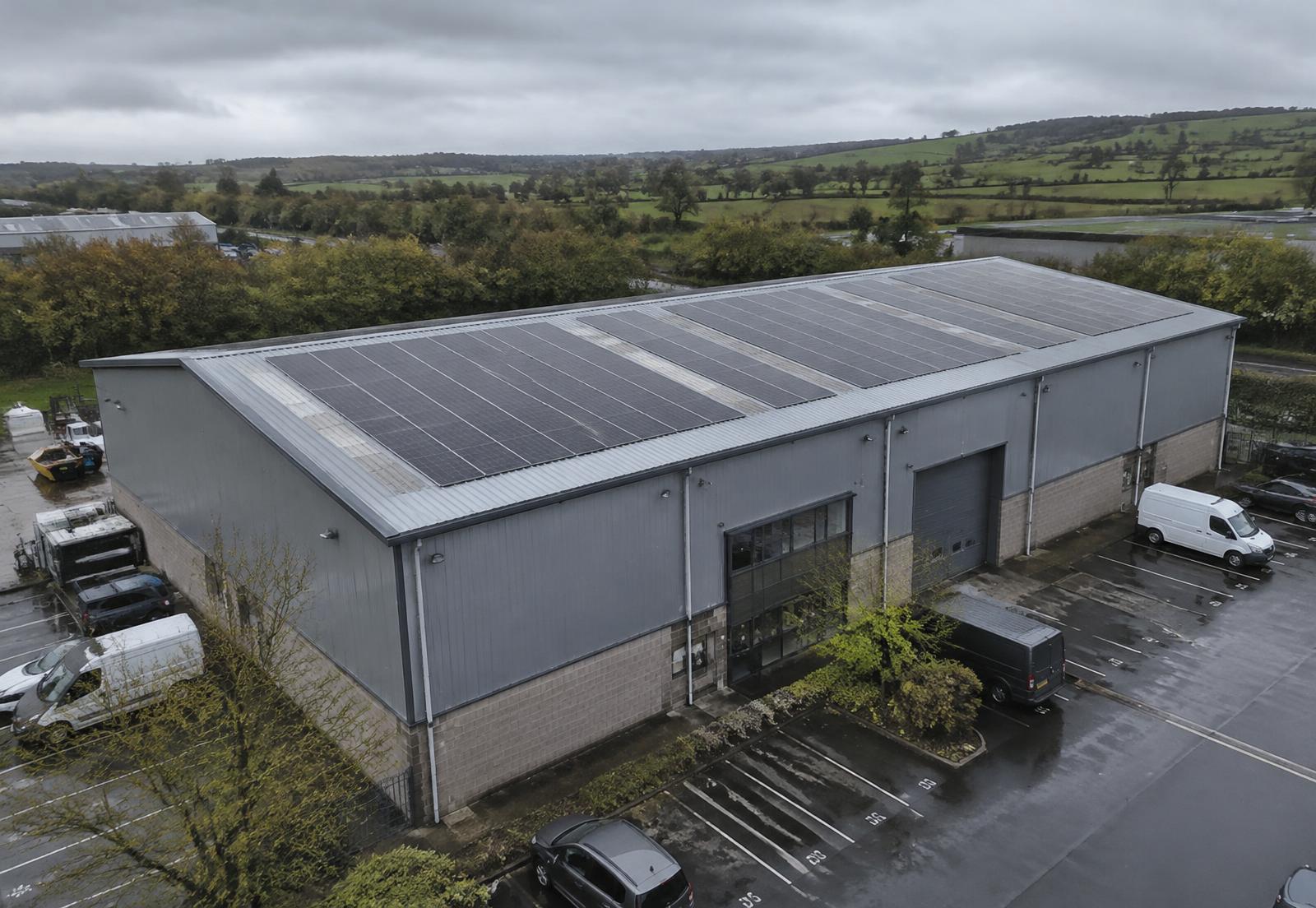 Business park warehouse roof